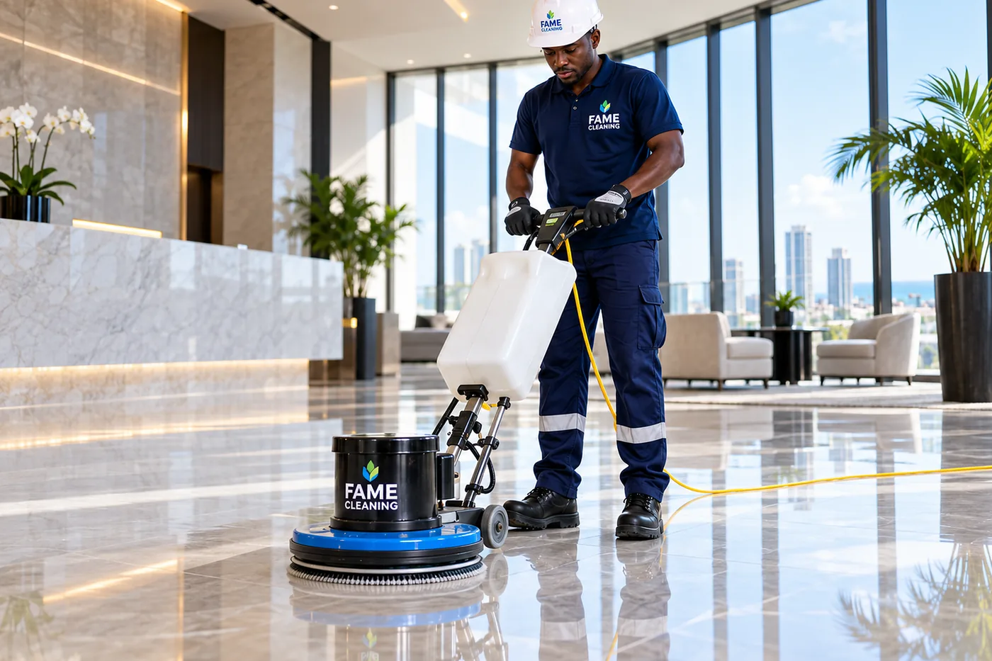 Fame Cleaning Solutions Lobby Floor Polishing